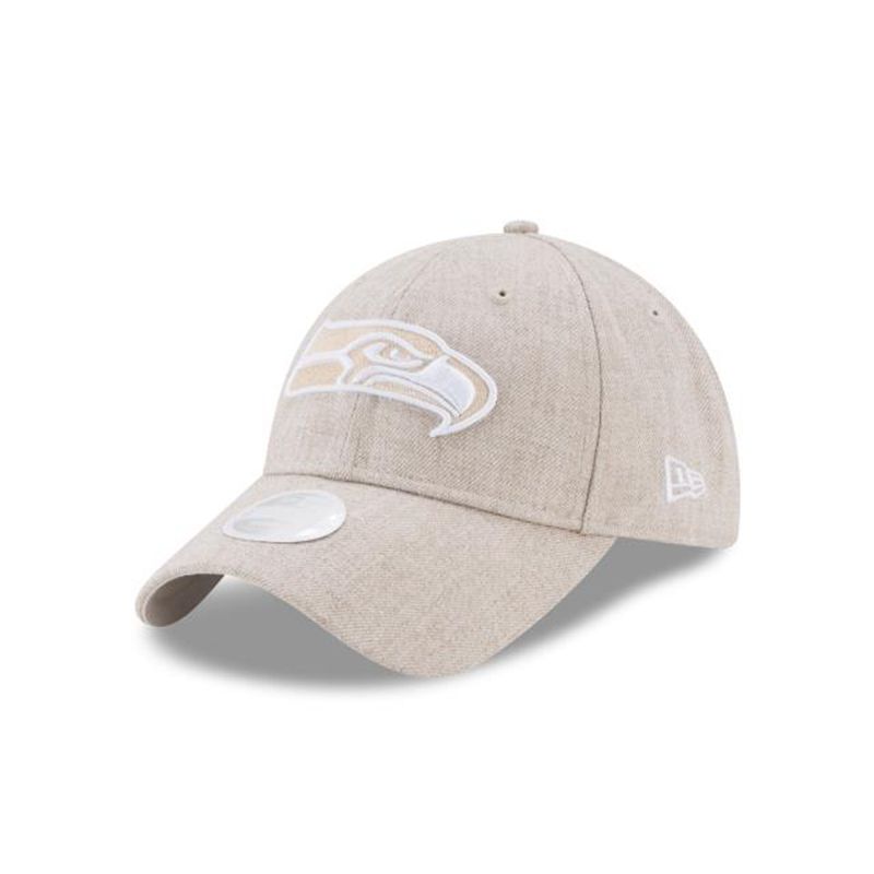 NFL Seattle Seahawks Womens Preferred Pick 9Twenty Adjustable (EQI0721) - Brown New Era Caps